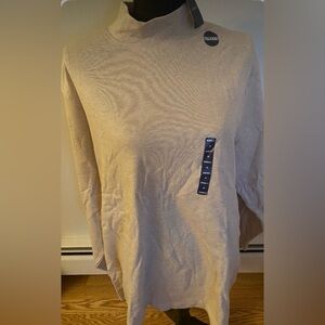 Lands' End NWT Women’s Size 3X  - 24W-26W Long Sleeve Oatmeal Color Turtleneck